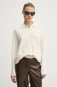 Abercrombie & Fitch pulover femei, culoarea bej, light, KI150-4223 imagine