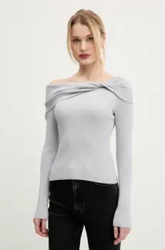 Abercrombie & Fitch pulover femei, culoarea gri, light, KI150-5175 imagine