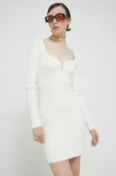 Abercrombie & Fitch rochie culoarea bej, midi, mulata imagine