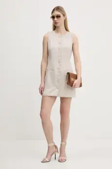 Abercrombie & Fitch rochie culoarea bej, mini, mulata, KI159-5575 imagine