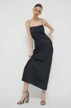 Abercrombie & Fitch rochie culoarea negru, maxi, mulata imagine