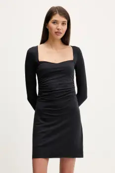 Abercrombie & Fitch rochie culoarea negru, mini, mulata, KI159-6288-900 imagine