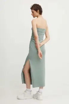 Abercrombie & Fitch rochie culoarea turcoaz, midi, mulata imagine