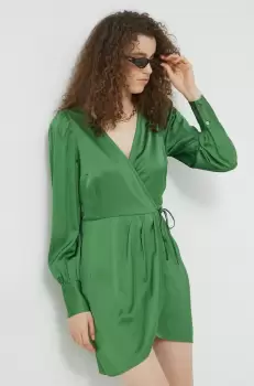 Abercrombie & Fitch rochie culoarea verde, mini, drept imagine
