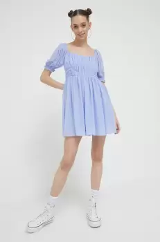 Abercrombie & Fitch rochie culoarea violet, mini, drept imagine