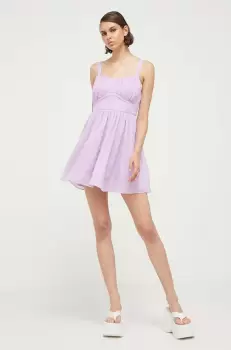 Abercrombie & Fitch rochie culoarea violet, mini, evazati imagine