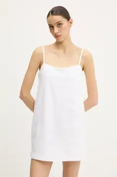 Abercrombie & Fitch rochie din in culoarea bej, mini, drept, KI159-5696 imagine