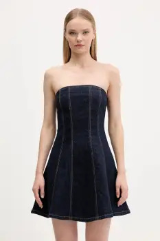 Abercrombie & Fitch rochie jeans mini, evazati, KI159-6084-276 imagine