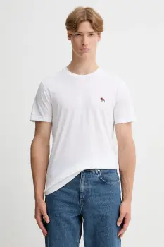 Abercrombie & Fitch tricou 3-pack barbati, culoarea verde, neted imagine