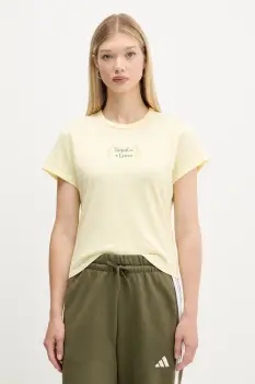 Abercrombie & Fitch tricou din bumbac culoarea galben, KI157-5176 imagine