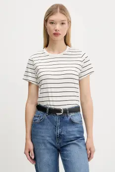 Abercrombie & Fitch tricou din bumbac femei, culoarea alb, KI139-5309 imagine