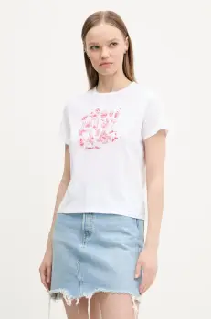 Abercrombie & Fitch tricou din bumbac femei, culoarea alb, KI157-5109 imagine