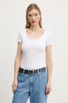 Abercrombie & Fitch tricou femei, culoarea alb, KI139-5271 imagine