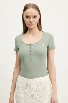 Abercrombie & Fitch tricou femei, culoarea verde, KI139-7000 imagine