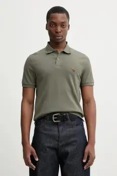 Abercrombie & Fitch tricou polo culoarea verde, uni, KI124-5718-300 imagine