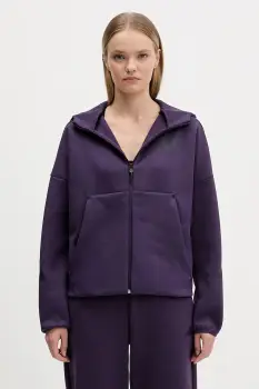 adidas bluza adidas x Z.N.E culoarea violet, cu gluga, cu imprimeu, KC4569 imagine