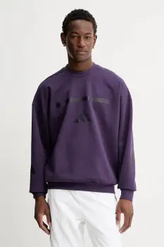 adidas bluza adidas x Z.N.E culoarea violet, cu imprimeu, JW4751 imagine