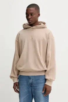 adidas bluza ALL SZN culoarea bej, cu gluga, uni, JL6537 imagine