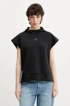 adidas bluza ALL SZN culoarea negru, cu gluga, uni, JM3785 imagine