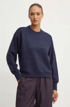 adidas bluza All SZN femei, culoarea albastru marin, cu imprimeu, IW1063 imagine