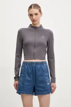 adidas bluza ALL SZN RIB femei, culoarea violet, neted, JJ1229 imagine
