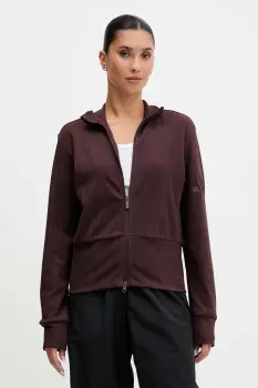 adidas bluza All Szn Winterized culoarea maro, uni, JM5947 imagine