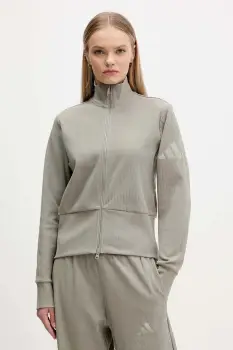 adidas bluza All Szn Winterized culoarea verde, uni, JW7435 imagine