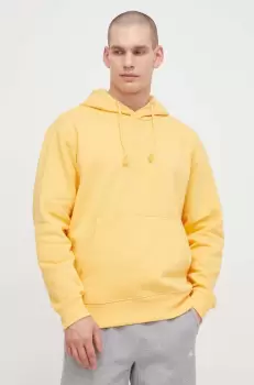 adidas bluza barbati, culoarea galben, cu gluga, neted imagine