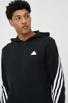 Adidas bluza barbati, culoarea negru, cu gluga, cu imprimeu imagine