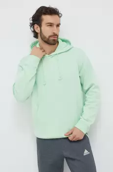 adidas bluza barbati, culoarea verde, cu gluga, neted imagine