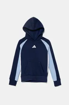 adidas bluza copii culoarea albastru marin, cu gluga, modelator, JI6229 imagine