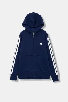 adidas bluza copii culoarea bleumarin, cu gluga, cu imprimeu, JY4980 imagine