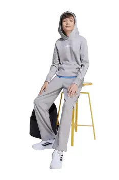 adidas bluza copii culoarea gri, cu gluga, cu imprimeu, JN2432 imagine