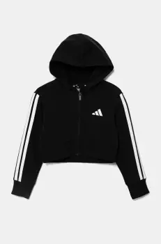 adidas bluza copii culoarea negru, cu gluga, cu imprimeu, JJ0956 imagine