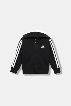 adidas bluza copii culoarea negru, cu gluga, cu imprimeu, JM0894 imagine