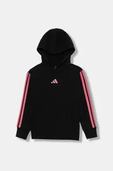 adidas bluza copii culoarea negru, cu gluga, uni, JN2422 imagine