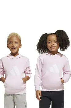 adidas bluza copii culoarea roz, cu gluga, cu imprimeu, JC9722 imagine