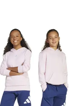adidas bluza copii culoarea roz, cu gluga, uni, JC9773 imagine