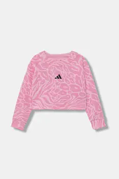 adidas bluza copii culoarea roz, cu imprimeu, JW7541 imagine
