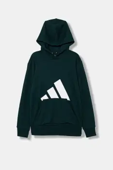 adidas bluza copii culoarea verde, cu gluga, cu imprimeu, JW3461 imagine