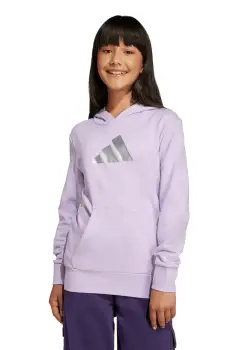 adidas bluza copii culoarea violet, cu gluga, cu imprimeu, JV5268 imagine