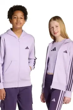 adidas bluza copii culoarea violet, cu gluga, cu imprimeu, KB7307 imagine