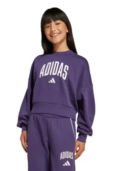 adidas bluza copii culoarea violet, cu imprimeu, JV7379 imagine