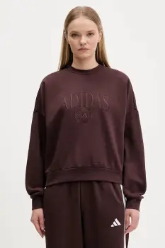 adidas bluza Cozy culoarea maro, cu imprimeu, JM1794 imagine