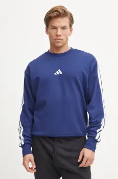 adidas bluza Essentials barbati, culoarea albastru marin, modelator, JE6307 imagine