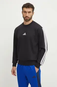 adidas bluza Essentials barbati, culoarea negru, cu imprimeu, JE6304 imagine