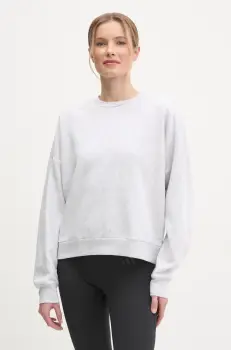 adidas bluza Essentials femei, culoarea gri, melanj, JI6060 imagine