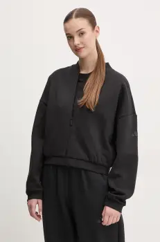 adidas bluza Essentials femei, culoarea negru, neted, JD9965 imagine