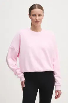 adidas bluza Essentials femei, culoarea roz, neted, JI6063 imagine