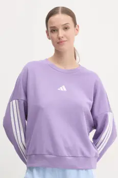 adidas bluza Essentials femei, culoarea violet, cu imprimeu, JD5291 imagine